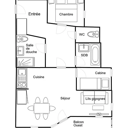 Confortable 2p+cabine, Skis Aux Pieds, Proche Commerces, 5/6 Pers - Fr-1-182a-32